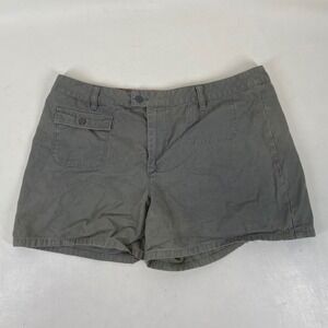 GH Bass & Co Womens 14 Gray Cotton Utility Cargo Shorts